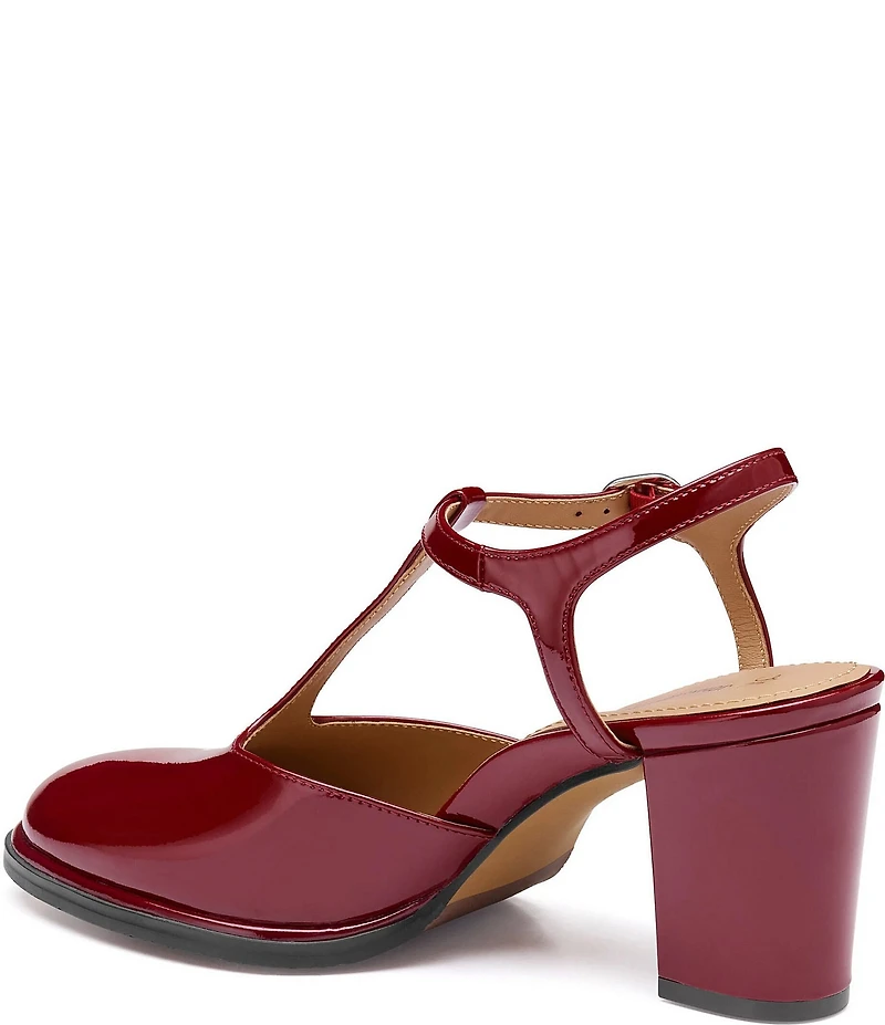 Johnston & Murphy Women's Amy Patent Leather T-Strap Mary Jane Pumps