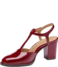 Johnston & Murphy Women's Amy Patent Leather T-Strap Mary Jane Pumps