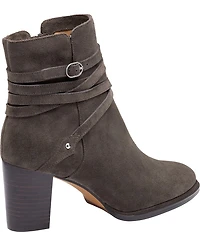 Johnston & Murphy Women's Amy Suede Belt Strap Hardware Booties