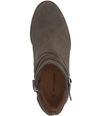 Johnston & Murphy Women's Amy Suede Belt Strap Hardware Booties
