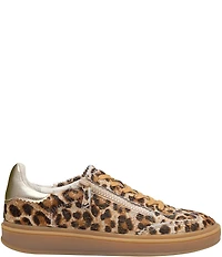Johnston & Murphy Women's Ashley Leopard Haircalf Side Zip Sneakers