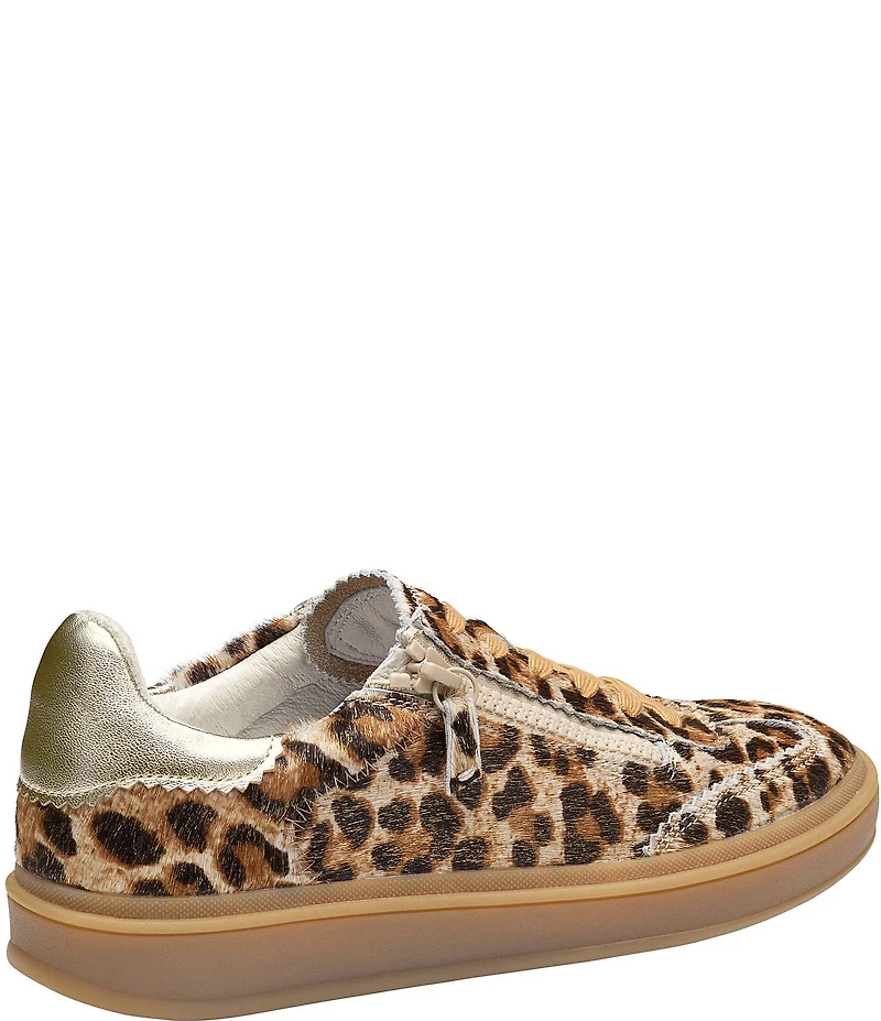 Johnston & Murphy Women's Ashley Leopard Haircalf Side Zip Sneakers