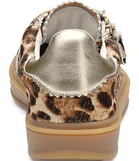Johnston & Murphy Women's Ashley Leopard Haircalf Side Zip Sneakers