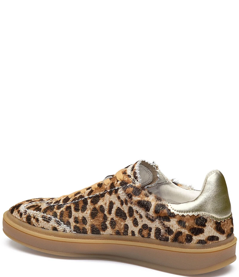 Johnston & Murphy Women's Ashley Leopard Haircalf Side Zip Sneakers