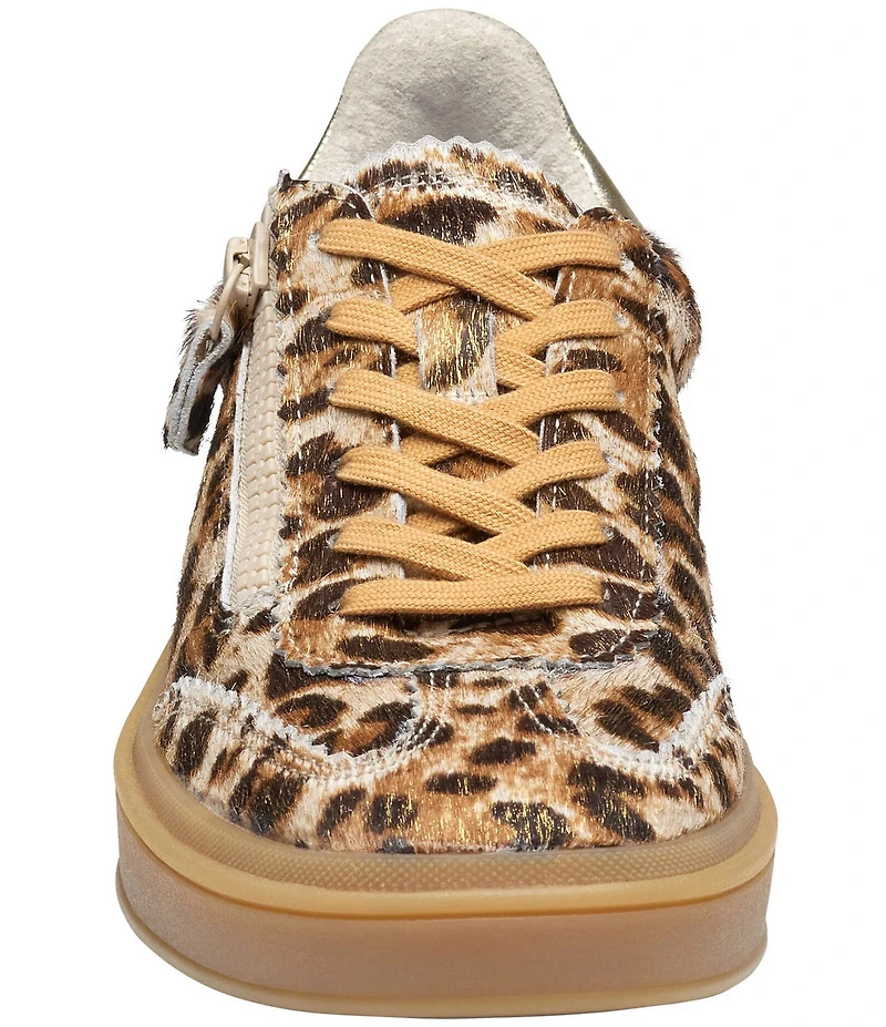 Johnston & Murphy Women's Ashley Leopard Haircalf Side Zip Sneakers