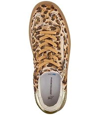 Johnston & Murphy Women's Ashley Leopard Haircalf Side Zip Sneakers
