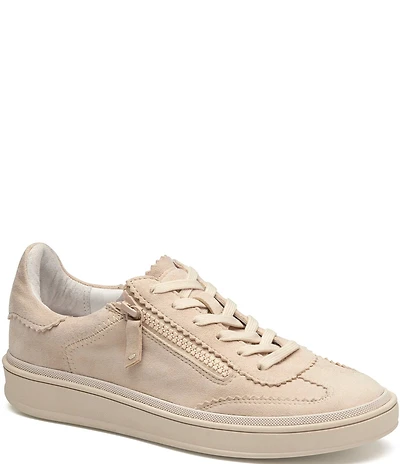 Johnston & Murphy Women's Ashley Side Zip Lace Up Sneakers