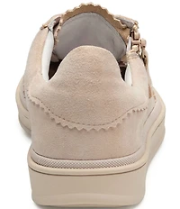 Johnston & Murphy Women's Ashley Side Zip Lace Up Sneakers