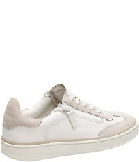 Johnston & Murphy Women's Ashley Suede and Leather Side Zip Lace Up Sneakers