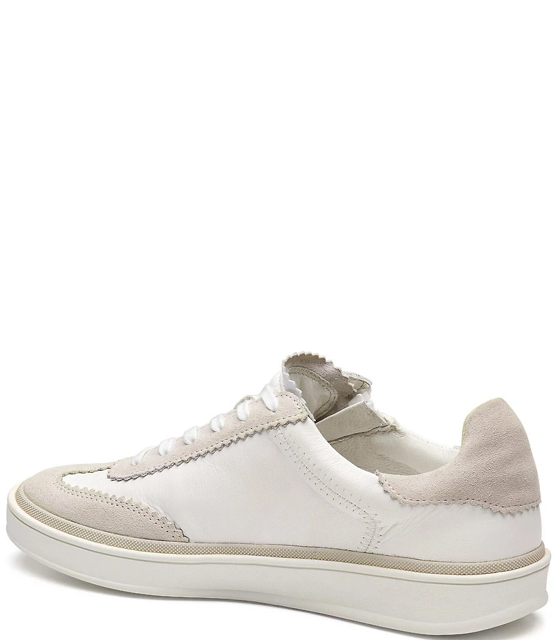 Johnston & Murphy Women's Ashley Suede and Leather Side Zip Lace Up Sneakers