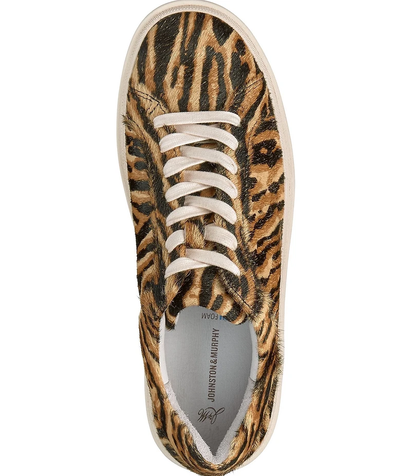 Johnston & Murphy Women's Ashley Zebra Print Haircalf Sneakers