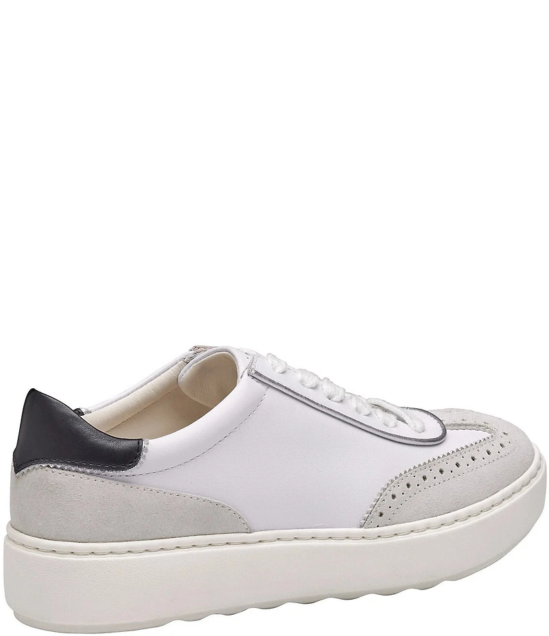 Johnston & Murphy Women's Cammie Brogue Detail T-Toe Lace Up Platform Sneakers