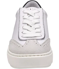 Johnston & Murphy Women's Cammie Brogue Detail T-Toe Lace Up Platform Sneakers