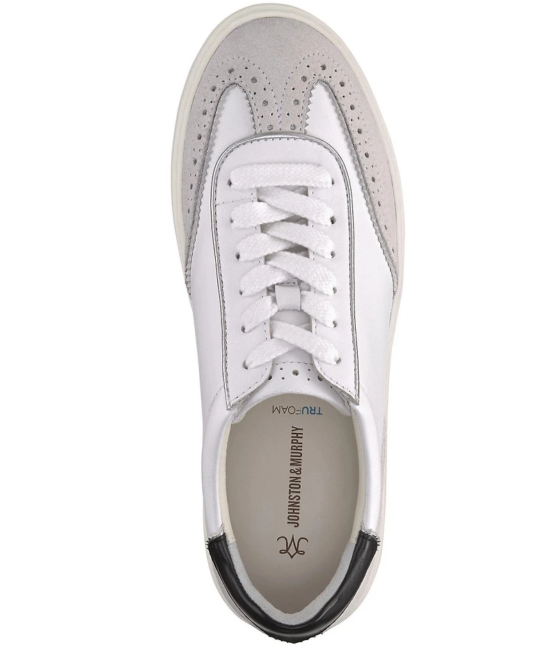 Johnston & Murphy Women's Cammie Brogue Detail T-Toe Lace Up Platform Sneakers
