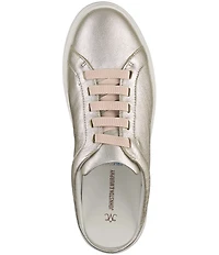 Johnston & Murphy Women's Cammie Metallic Sheepskin Leather Slip-On Sneaker Mules