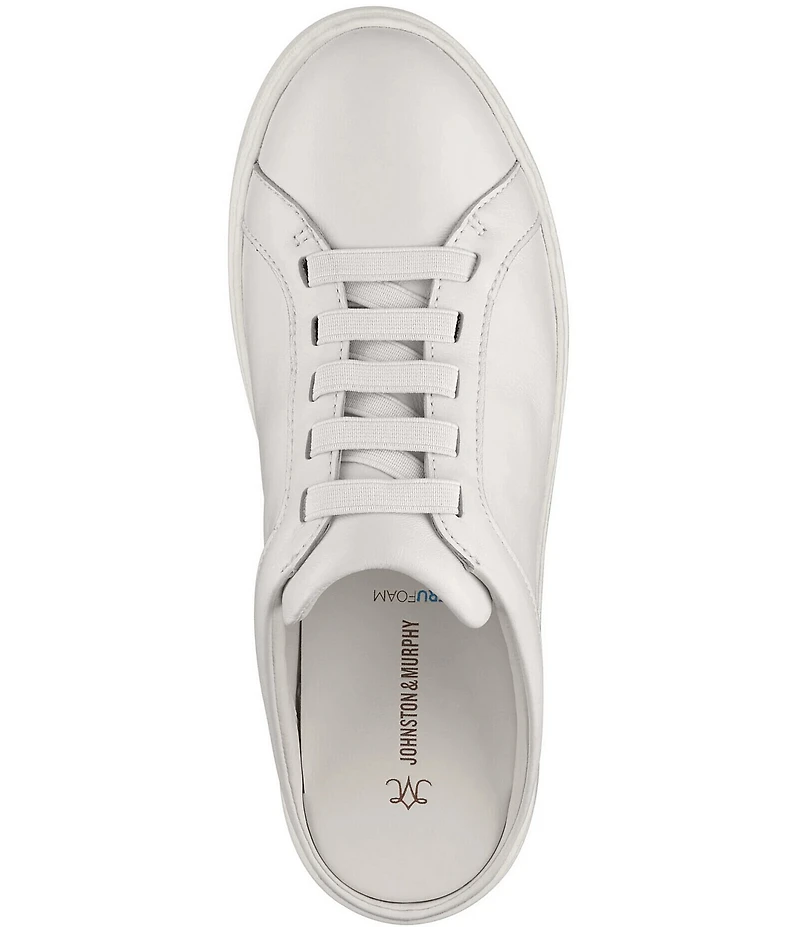 Johnston & Murphy Women's Cammie Nappa Leather Slip-On Sneaker Mules