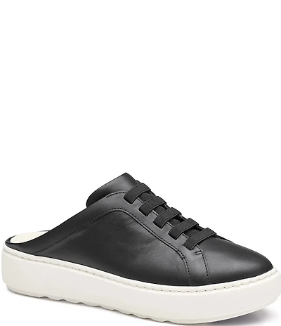Johnston & Murphy Women's Cammie Nappa Leather Slip-On Sneaker Mules