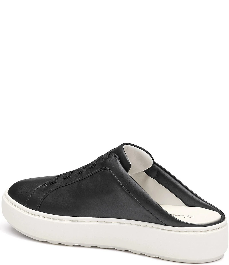 Johnston & Murphy Women's Cammie Nappa Leather Slip-On Sneaker Mules