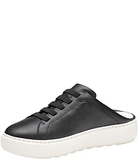 Johnston & Murphy Women's Cammie Nappa Leather Slip-On Sneaker Mules