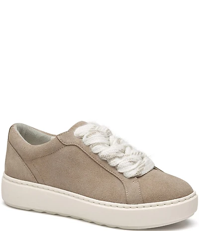 Johnston & Murphy Women's Cammie Suede Lace Up Platform Sneakers