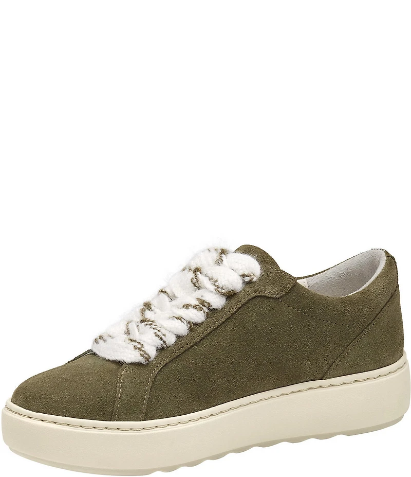 Johnston & Murphy Women's Cammie Suede Lace Up Platform Sneakers