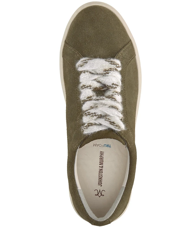 Johnston & Murphy Women's Cammie Suede Lace Up Platform Sneakers