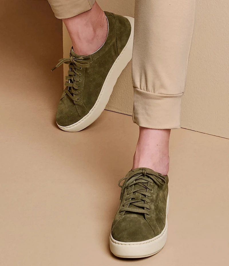 Johnston & Murphy Women's Cammie Suede Lace Up Platform Sneakers