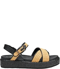 Johnston & Murphy Women's Carli Raffia Cross-Band Sandals