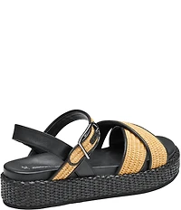 Johnston & Murphy Women's Carli Raffia Cross-Band Sandals
