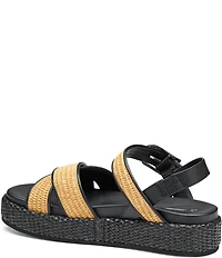 Johnston & Murphy Women's Carli Raffia Cross-Band Sandals