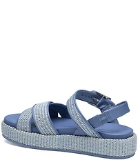 Johnston & Murphy Women's Carli Raffia Cross-Band Sandals