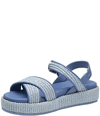 Johnston & Murphy Women's Carli Raffia Cross-Band Sandals