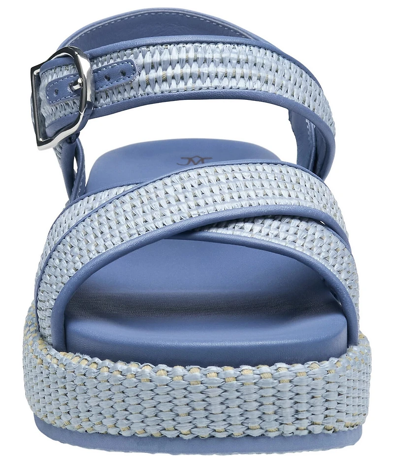 Johnston & Murphy Women's Carli Raffia Cross-Band Sandals