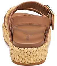Johnston & Murphy Women's Carli Raffia Cross-Band Sandals