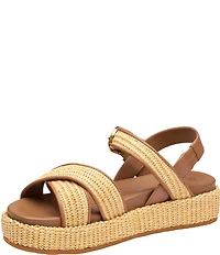 Johnston & Murphy Women's Carli Raffia Cross-Band Sandals