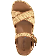 Johnston & Murphy Women's Carli Raffia Cross-Band Sandals
