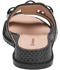 Johnston & Murphy Women's Chandler Raffia Embellished Slide Sandals