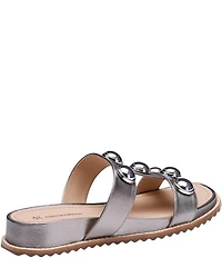 Johnston & Murphy Women's Chandler Leather Ornamented Slide Sandals