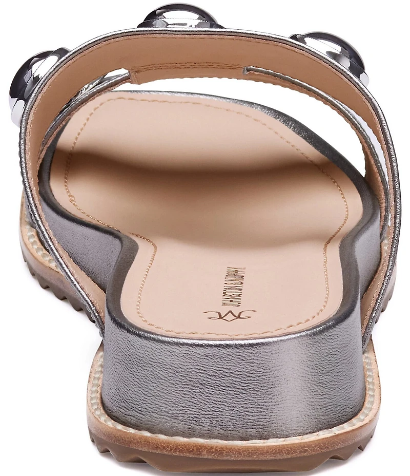 Johnston & Murphy Women's Chandler Leather Ornamented Slide Sandals