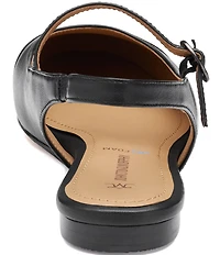 Johnston & Murphy Women's Claire Leather and Patent Cap Toe Slingback Mary Janes