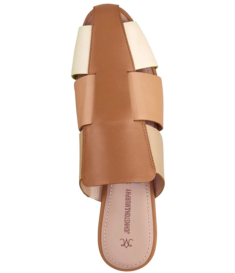 Johnston & Murphy Women's Claire Nappa Leather Fisherman Mules