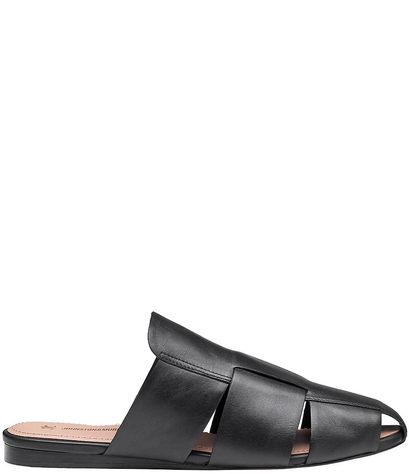 Johnston & Murphy Women's Claire Nappa Leather Fisherman Mules