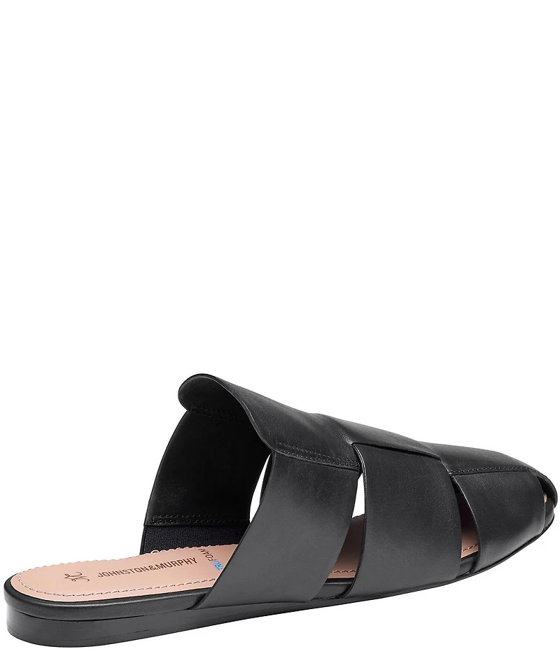 Johnston & Murphy Women's Claire Nappa Leather Fisherman Mules