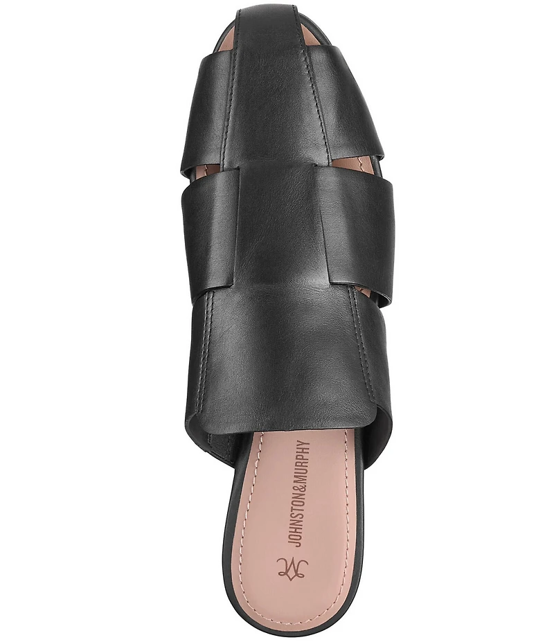 Johnston & Murphy Women's Claire Nappa Leather Fisherman Mules