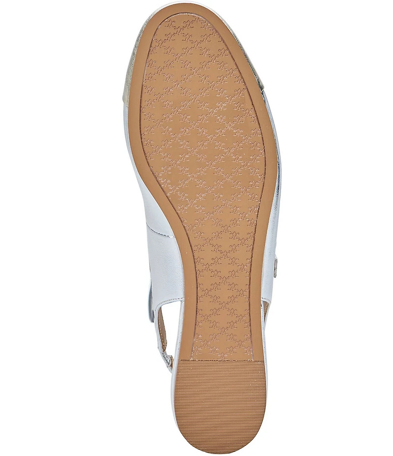 Johnston & Murphy Women's Claire Leather Mary Jane Cap Toe Slingback Flats