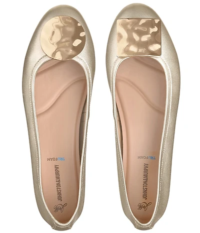 Johnston & Murphy Women's Claire Metallic Ornamental Flats
