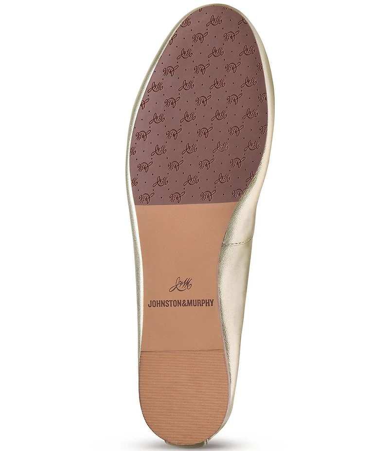 Johnston & Murphy Women's Claire Metallic Ornamental Flats