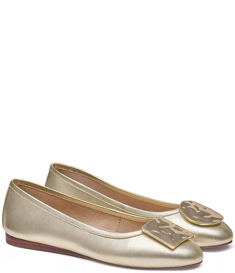 Johnston & Murphy Women's Claire Metallic Ornamental Flats