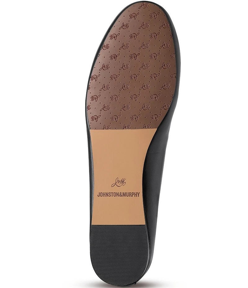 Johnston & Murphy Women's Claire Nappa Leather Mismatched Ornamented Flats