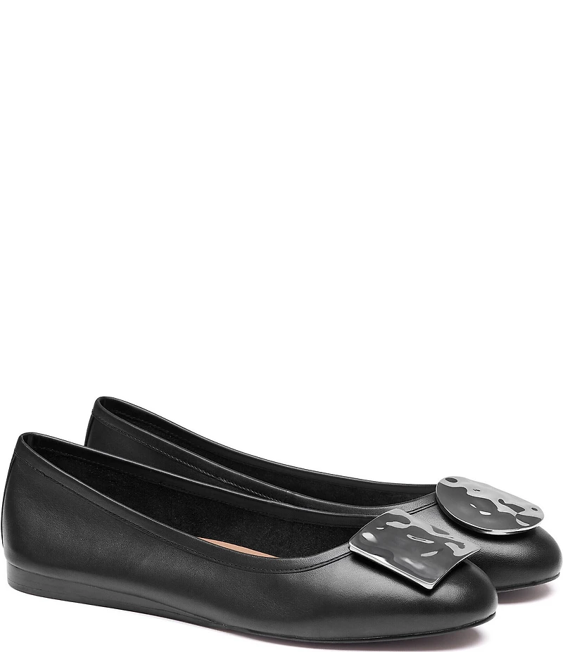 Johnston & Murphy Women's Claire Nappa Leather Mismatched Ornamented Flats